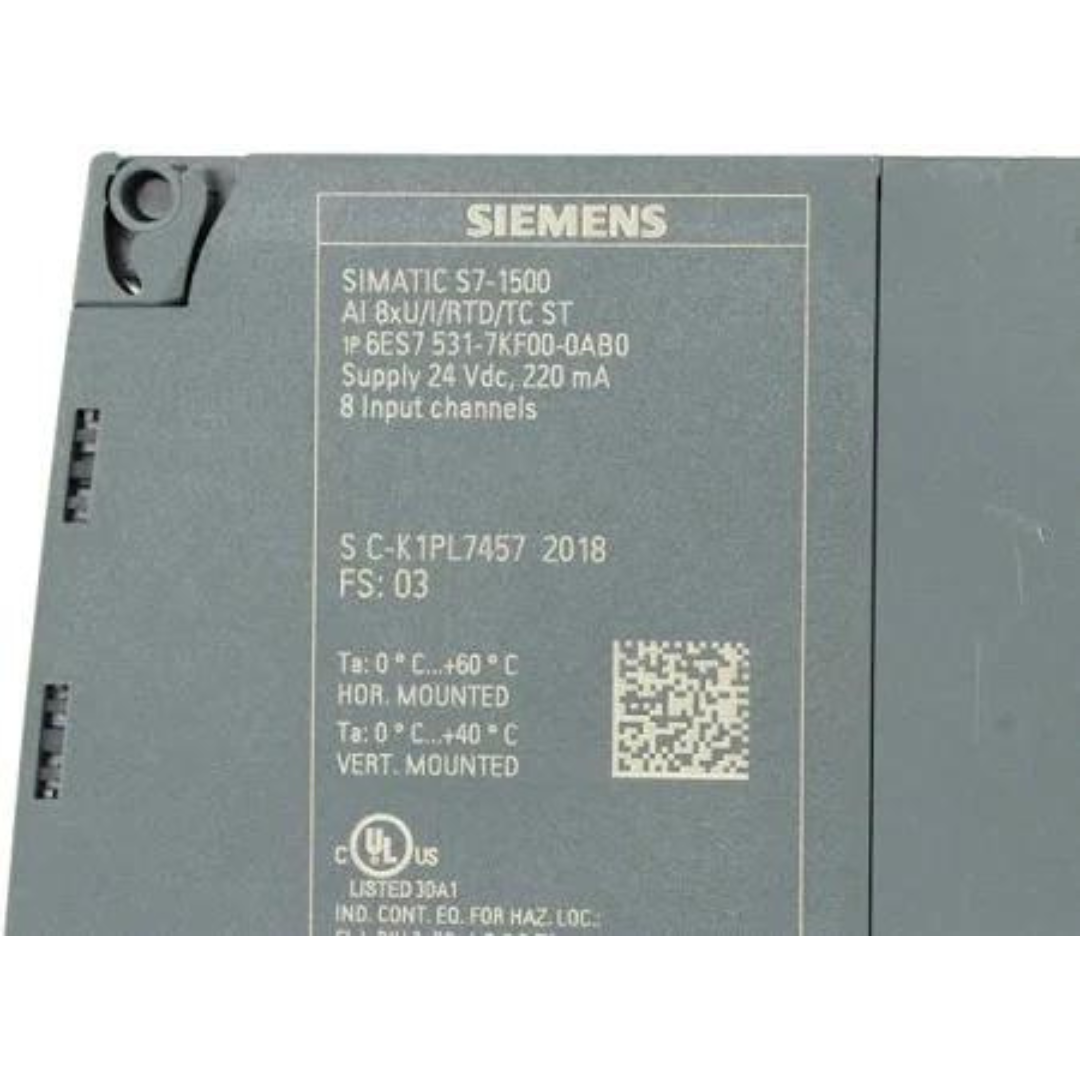 6ES7531-7KF00-0AB0 | Siemens SIMATIC S7-1500 Analog Input AI 8xU/I/RTD/TC ST