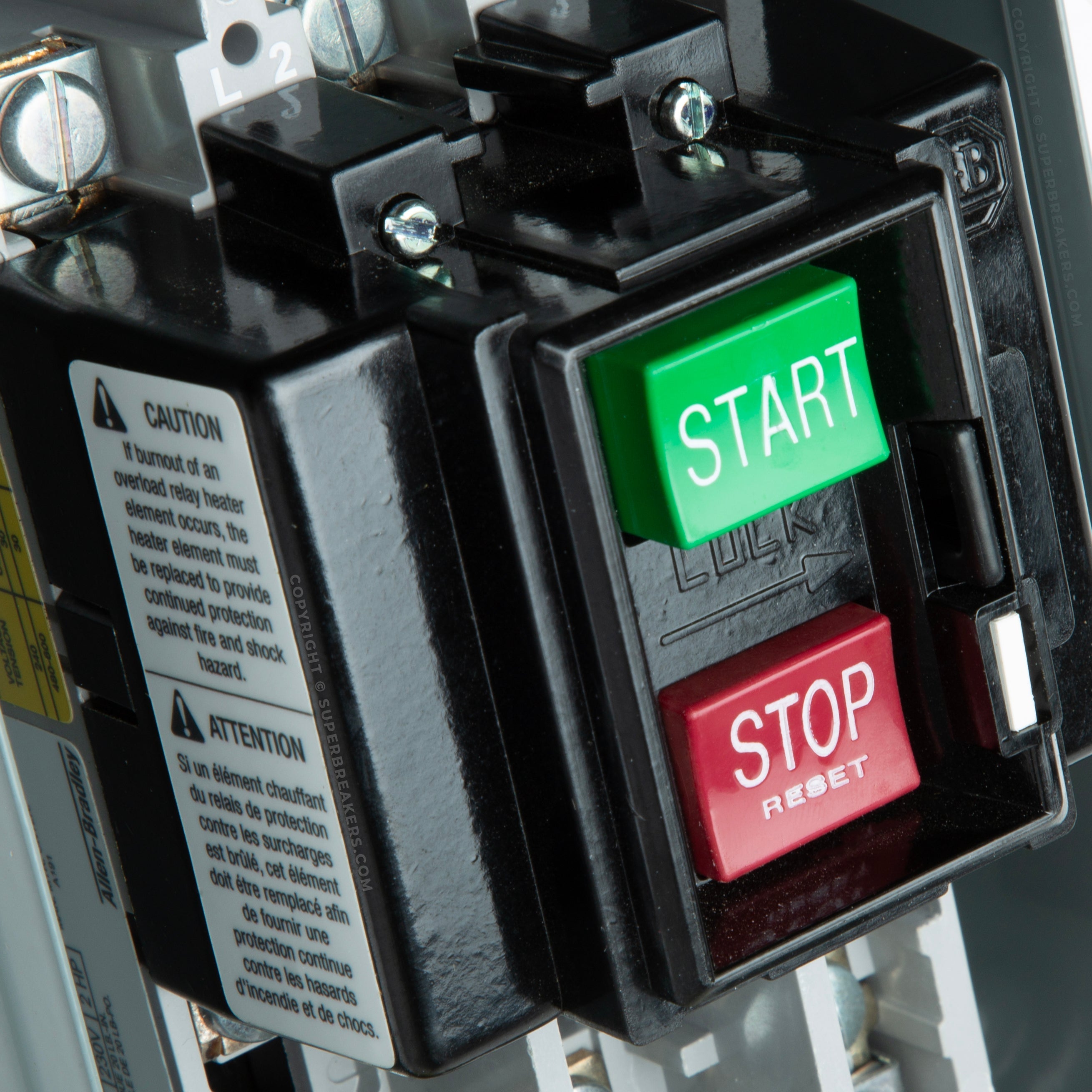 609-AAW | Allen-Bradley 3 Phase Manual Starting Switch Push Button