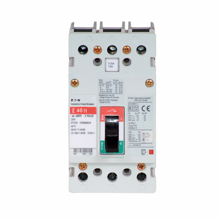 EGH3040FFB | Eaton 3 Pole Circuit Breaker