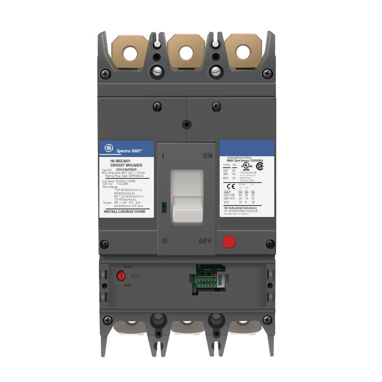 SGHA36AT0600 | General Electric Spectra Series Molded Case Circuit Breaker, 600A, 600V, 3-Pole