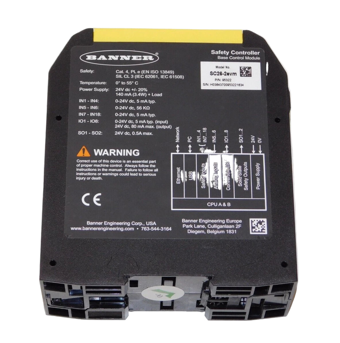 SC26-2EVM | Banner Ethernet Safety Controller