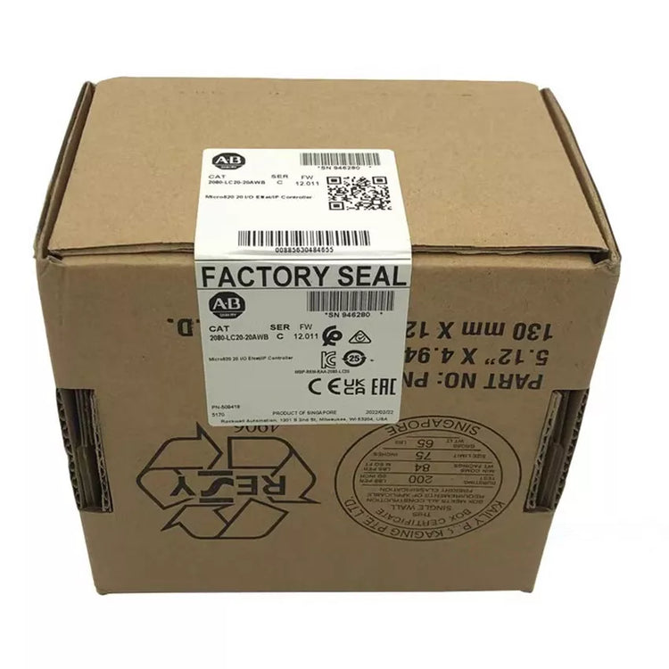 2080-LC20-20AWB | Allen-Bradley Micro820 Controller, 12-In/8-Out, DC Power