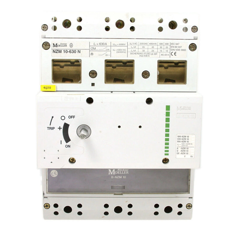 NZM10-630N | Moeller 3-Pole Molded Case Circuit Breaker 630A, Adjustable Trip