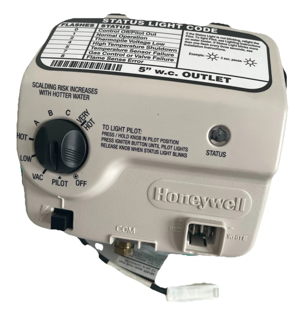WV8840B1110 | Honeywell Water Heater Gas Control Valve