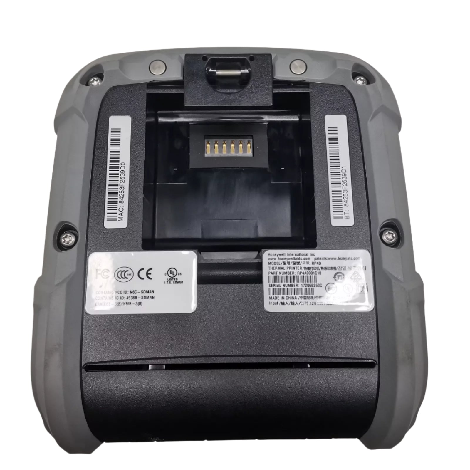 RP4A0001C10 | Honeywell Rugged Portable Bluetooth Barcode Thermal Printer