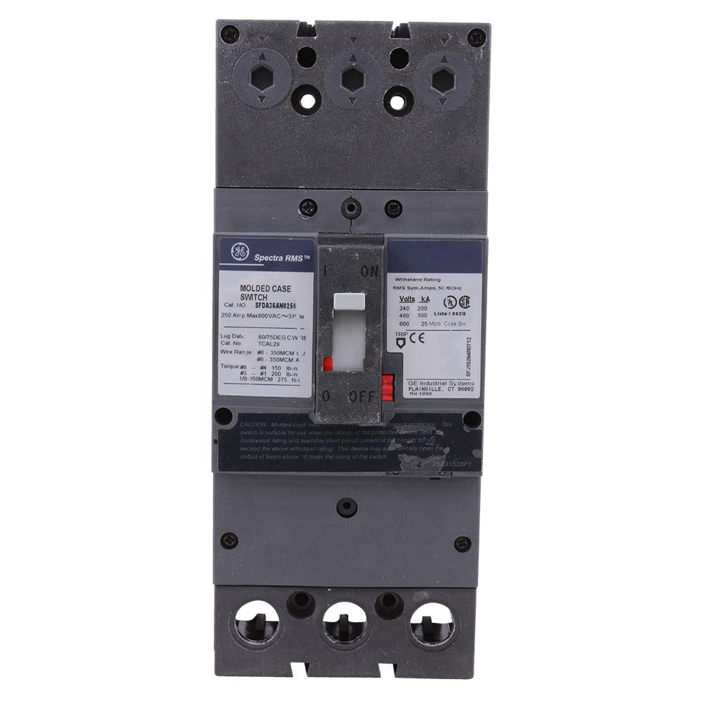 SFDA36AN0250 | General Electric Spectra Series Circuit Breaker, 250A, 600V, 3-Pole