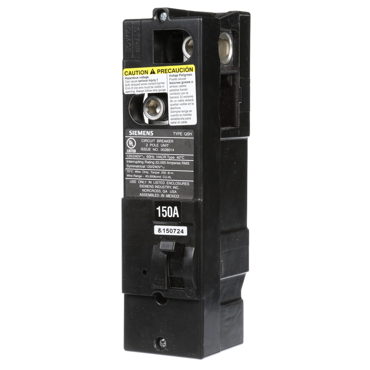 QS2150H | Siemens 150A 2-Pole 120/240V Thermal Magnetic Molded Case Circuit Breaker