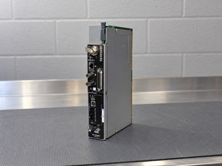 Allen-Bradley PLC-5/40C programmable logic controller, catalog number 1785-L40C, standing on a workbench