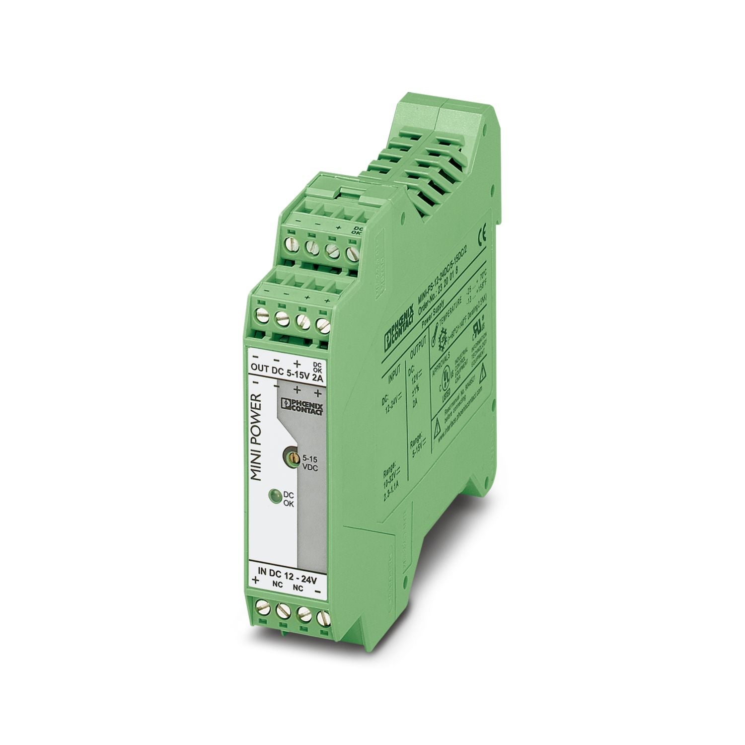 2320018 | Phoenix Contact | Isolated DIN Rail Mount DC/DC Converter