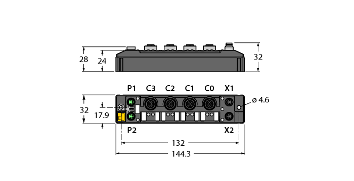 TBEN-S2-2RFID-4DXP | Turck Industrial RFID & Ethernet I/O Interface Module