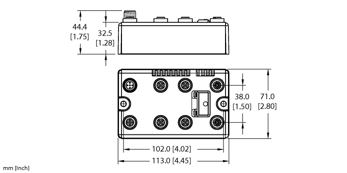 BLCEN-4M12MT-8XSG-P | Turck Industrial Ethernet Fieldbus I/O Module