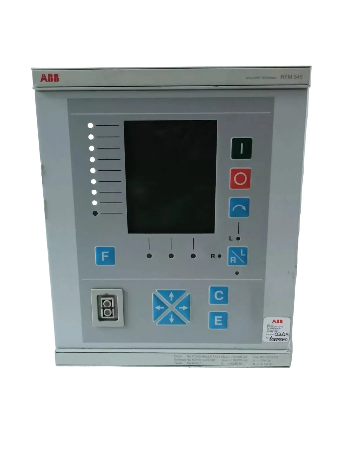 ABB REM545BG227AAAA REM 545 Machine Protection Control Terminal