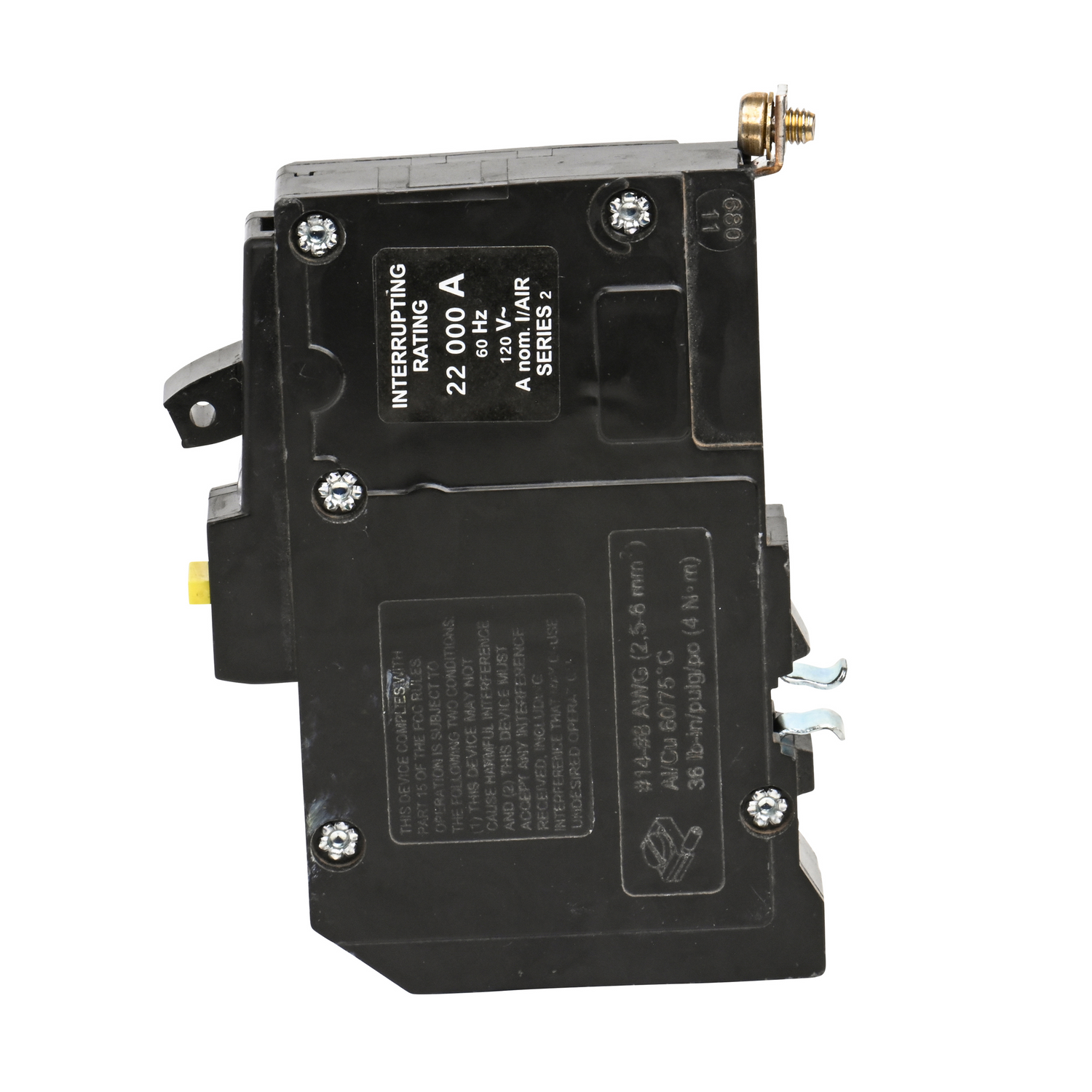 QOB115VHGFI | Square D 15A 1-Pole 120V GFCI Bolt-On Circuit Breaker 22kAIC