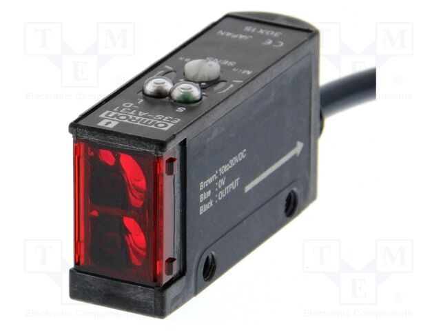E3S-AT31-D | Omron Photoelectric Receiver, 7 m Through-Beam, 10–30 VDC, M12 Connector