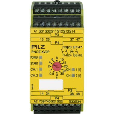 777500 | Pilz PNOZ XV2P Safety Relay 24VDC Dual Channel With Time Delay