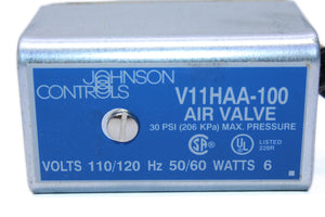 Johnson Controls V11HAA-100 Three-Way Pneumatic Solenoid Air Valve