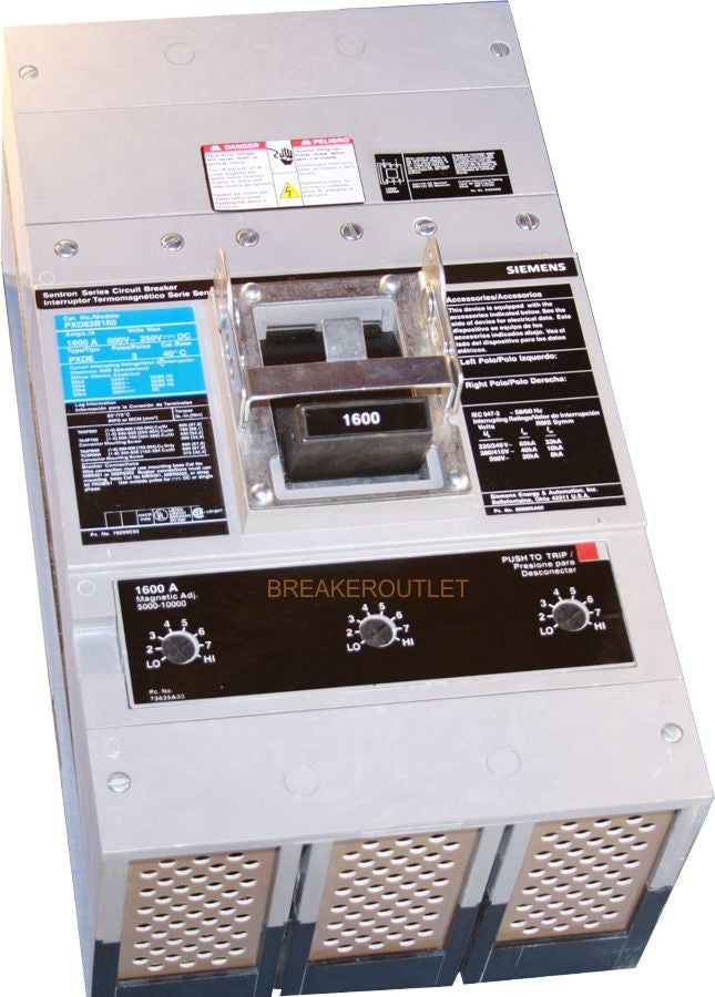 Siemens PXD63B160 PXD6 Molded Case Circuit Breaker 1600A