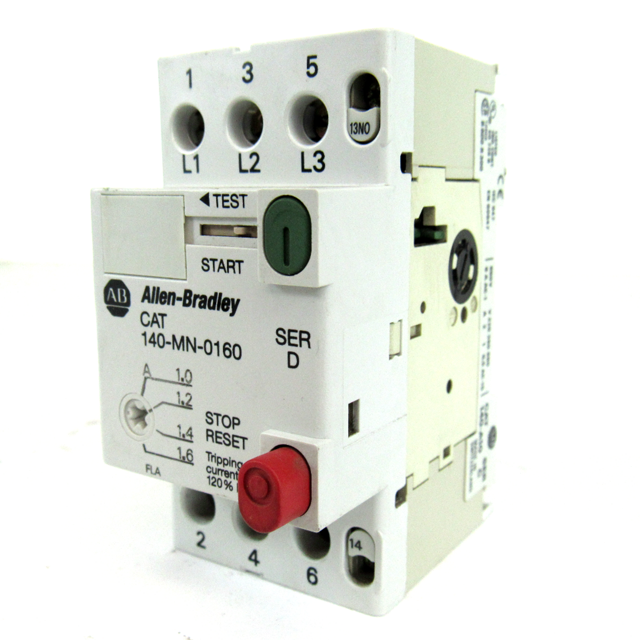 140-MN-0160 | Allen-Bradley Manual Starter, IEC, Adjustment Range: 1.0-1.6A
