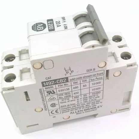 1492-CB2G200 | Allen-Bradley SUPP PROT/MAN MOTOR CNTR 2 POLE, 20A