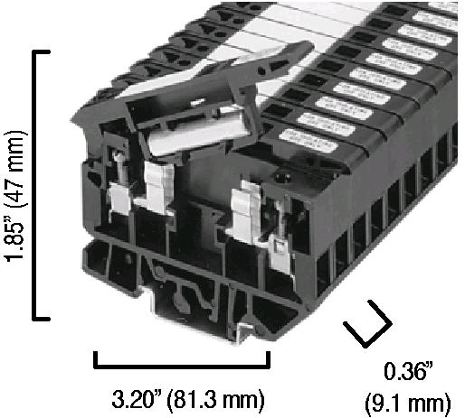 1492-H4 | Allen-Bradley Finger-Safe Single Circuit Fuse Block, Neon Indicator