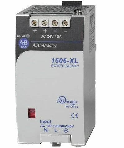 1606-XL120D | Allen-Bradley AC/DC Power Supply Standard 120W 24V 120/230V AC Input