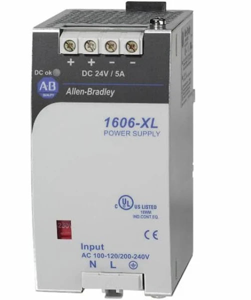 1606-XL120DR | Allen-Bradley AC/DC Power Supply Redundant 120W 24V 120/230V AC In