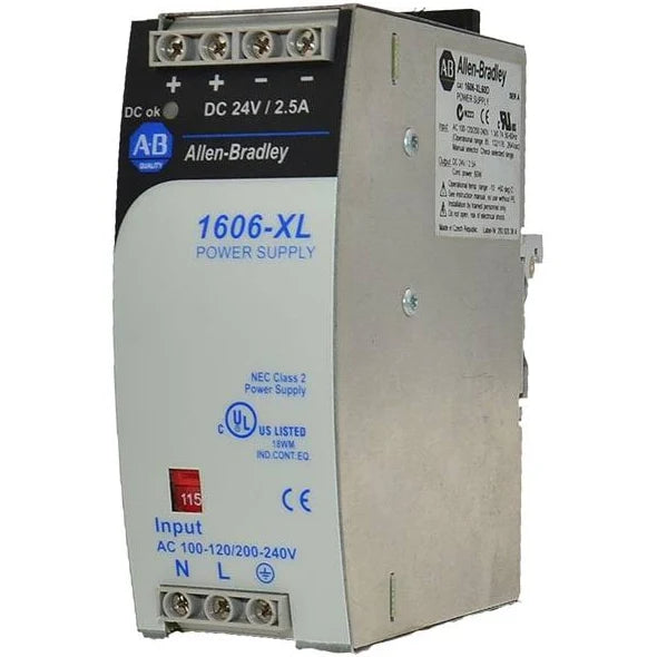 1606-XL60D | Allen-Bradley AC/DC Standard Power Supply 24V DC 60W 120/230V AC