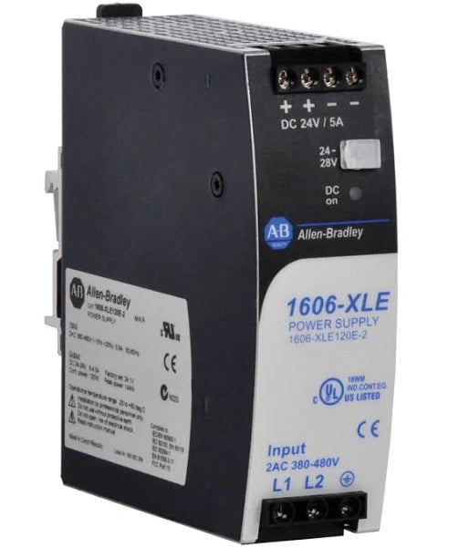 1606-XLE120E-2 | Allen-Bradley | Essential Power Supply 24-28V DC 120W, 380-480V AC