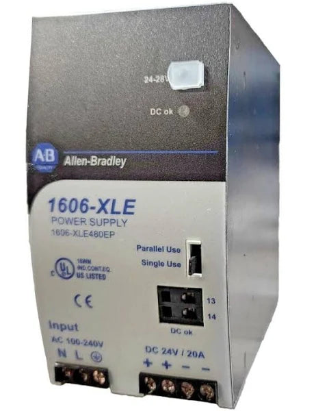 1606-XLE480EP | Allen-Bradley Essential Power Supply 120/240VAC In, 24VDC Out