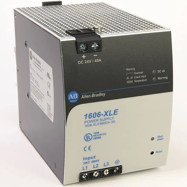 1606-XLE960DX-3N | Allen-Bradley Essential Power Supply, 480V AC 3PH, 24V DC, 960W