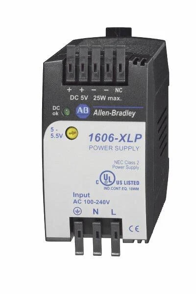 1606-XLP25A | Allen-Bradley AC/DC Power Supply Std 25W 5V 100-240V AC Input
