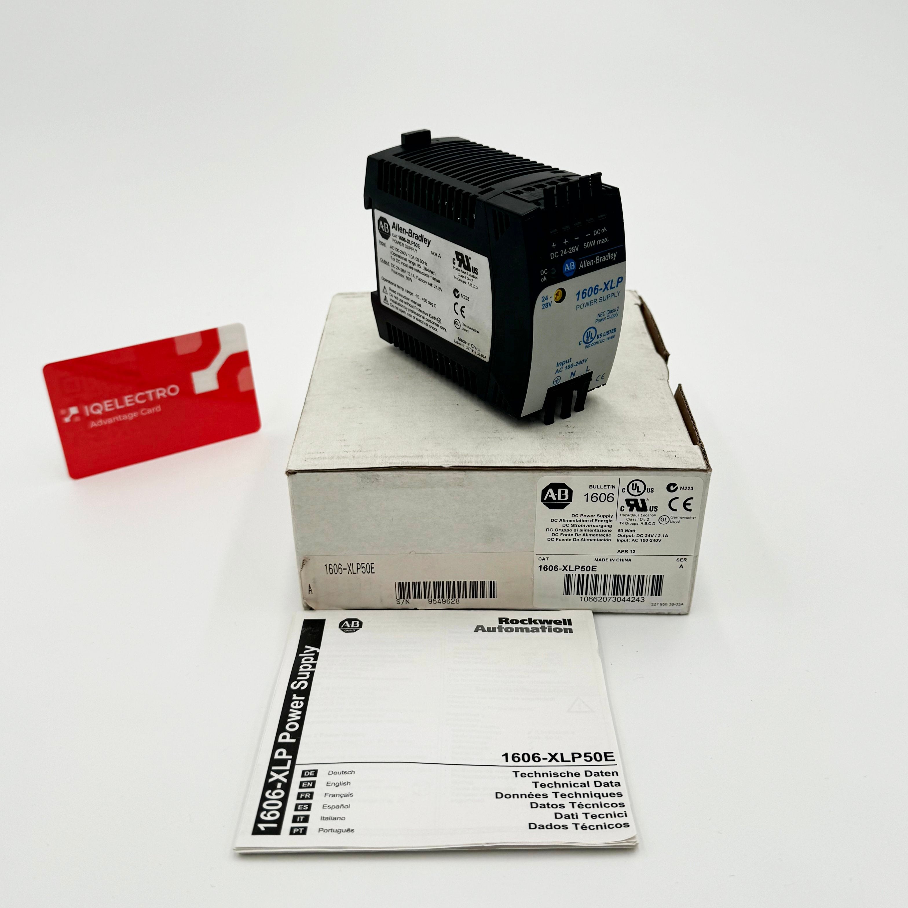 1606-XLP50E | Allen-Bradley AC/DC Compact Power Supply 50W 24-28V 120/230VAC Input