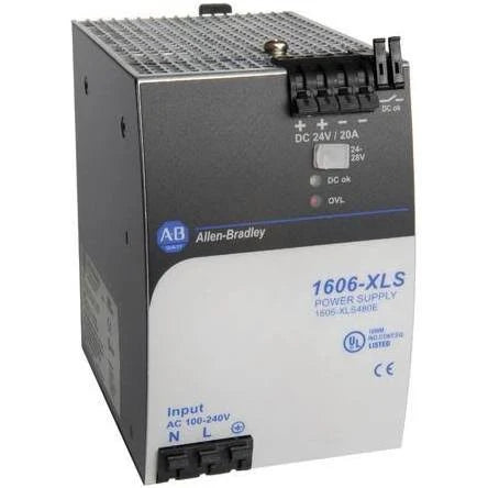 1606-XLS480E | Allen-Bradley Performance Power Supply 24V DC, 20A, 100-240V AC
