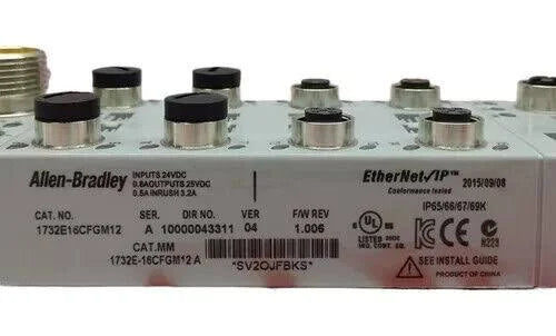 1732E-16CFGM12 | Allen-Bradley ArmorBlock I/O Module w/ EtherNet 16I/O