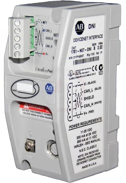 1761-NET-DNI | Allen-Bradley | DeviceNet Interface, SLC-500/MLogix/CompactLogix