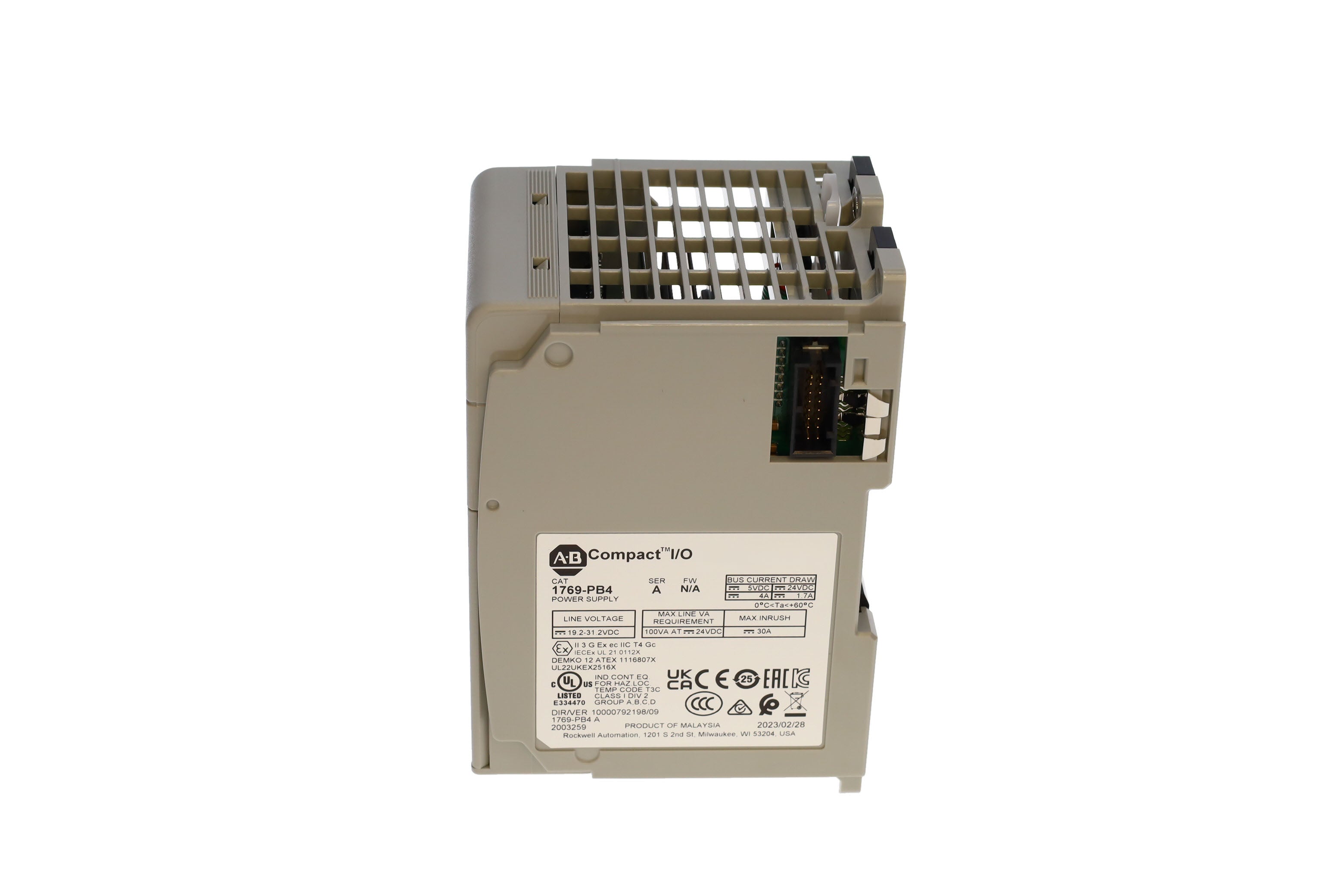 1769-PB4 | Allen-Bradley CompactLogix Power Supply 24VDC Input, 4A@5V DC Output