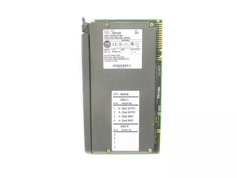 1771-NB4S | Allen-Bradley PLC-5 Analog Current Combo Module, 4-P, High Resolution