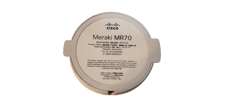 Cisco MR70-HW Cloud-Managed Outdoor Wi-Fi 5 Wireless Access Point with IP67 Rugged Design