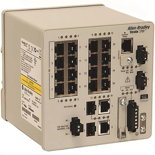 1783-BMS12T4E2CGP | Allen-Bradley Stratix 5700 Managed Switch, 18-Port w/4-PoE