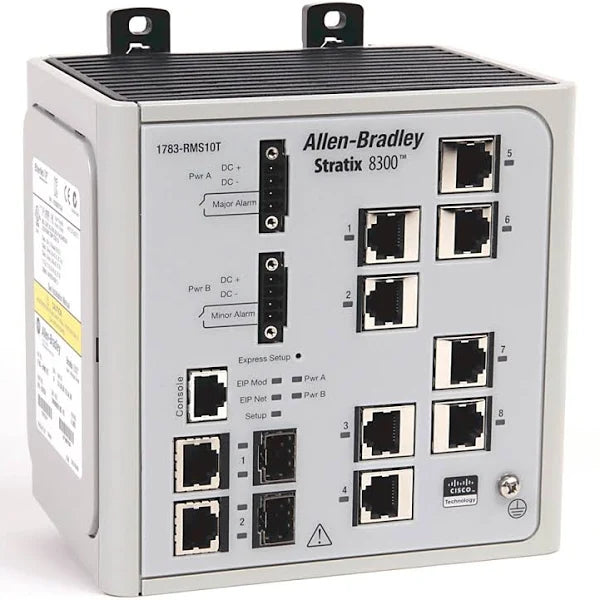 1783-RMS10T | Allen-Bradley Stratix 8300 Ethernet Switch 10-Port w/2-SFP, Managed