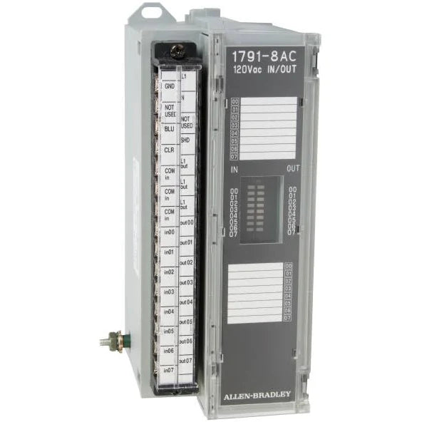 1791-8AC | Allen-Bradley Block I/O Module, 120V AC, 16 Points: 8 Inputs, 8 Outputs