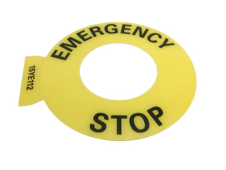 800F-15YE112 | Allen-Bradley Emergency Stop Legend Plate