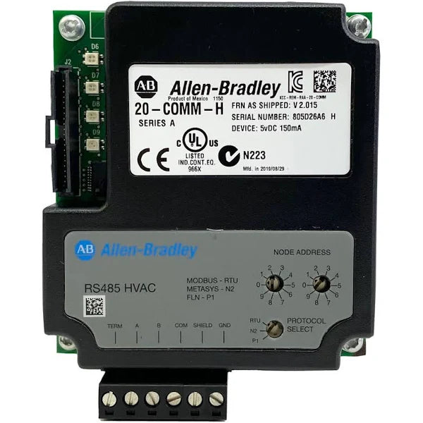 20-COMM-H | Allen-Bradley PowerFlex Architecture Class RS485 HVAC/DPI Comm Adapter