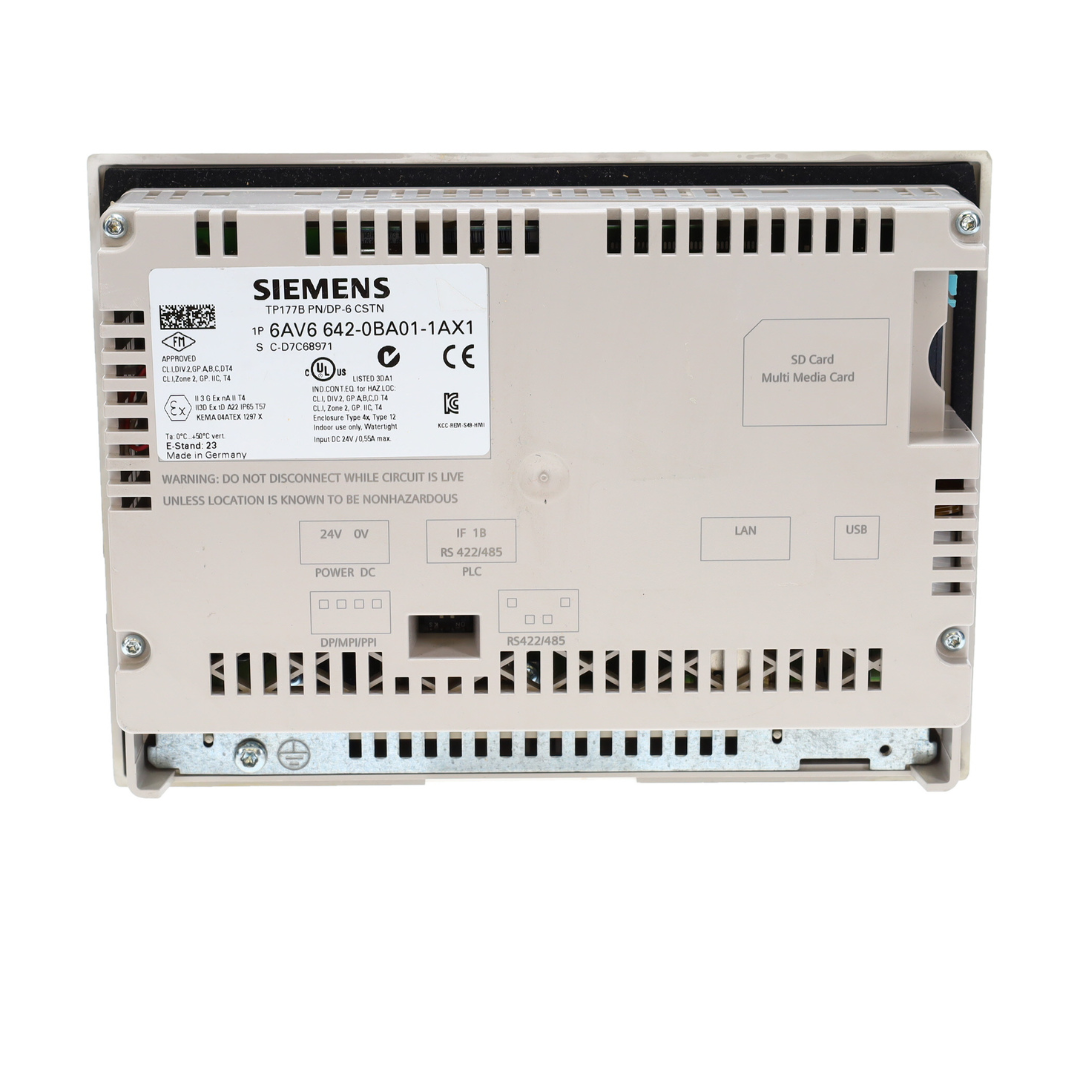 6AV6642-0BA01-1AX1 | Siemens SIMATIC TP177B PN/DP, 6-Inch, Color