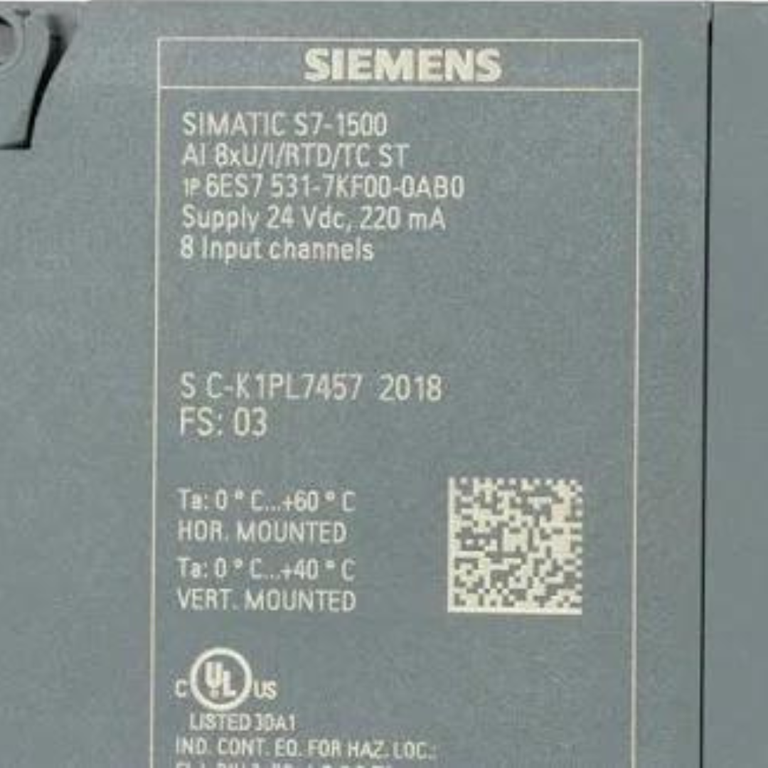 6ES7531-7KF00-0AB0 | SIEMENS SIMATIC S7-1500 Analog Input AI 8xU/I/RTD/TC ST