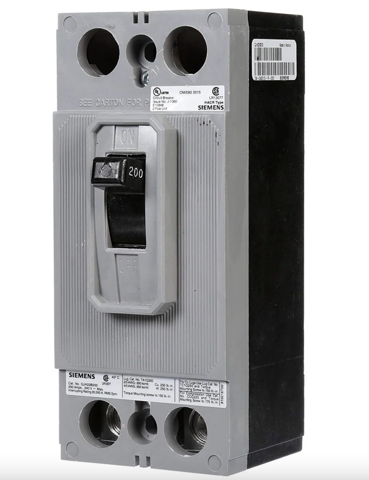 QJH22B200 | Siemens 2-Pole 200A 240V Molded Case Circuit Breaker