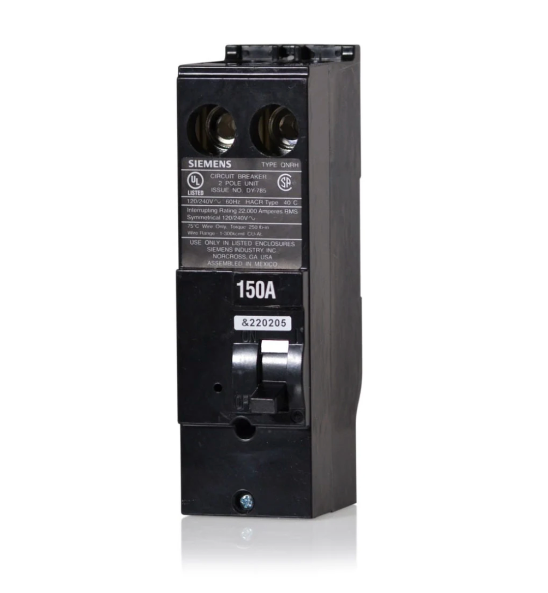 QN2150RH | Siemens 150A 2-Pole 120/240V Molded Case Circuit Breaker