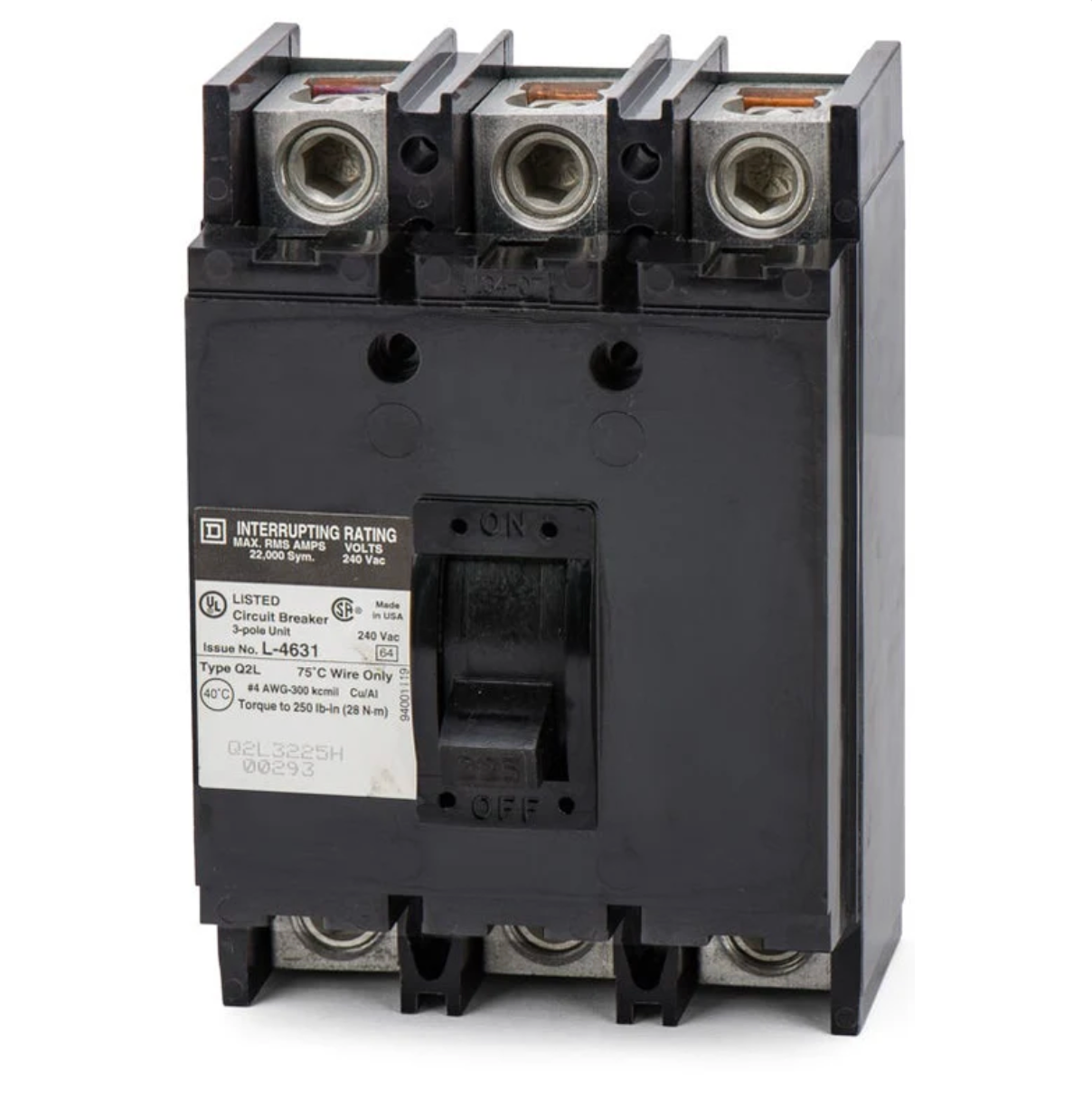 Q2L3225H | Square D 225A 3-Pole 240V Thermal Magnetic Molded Case Circuit Breaker
