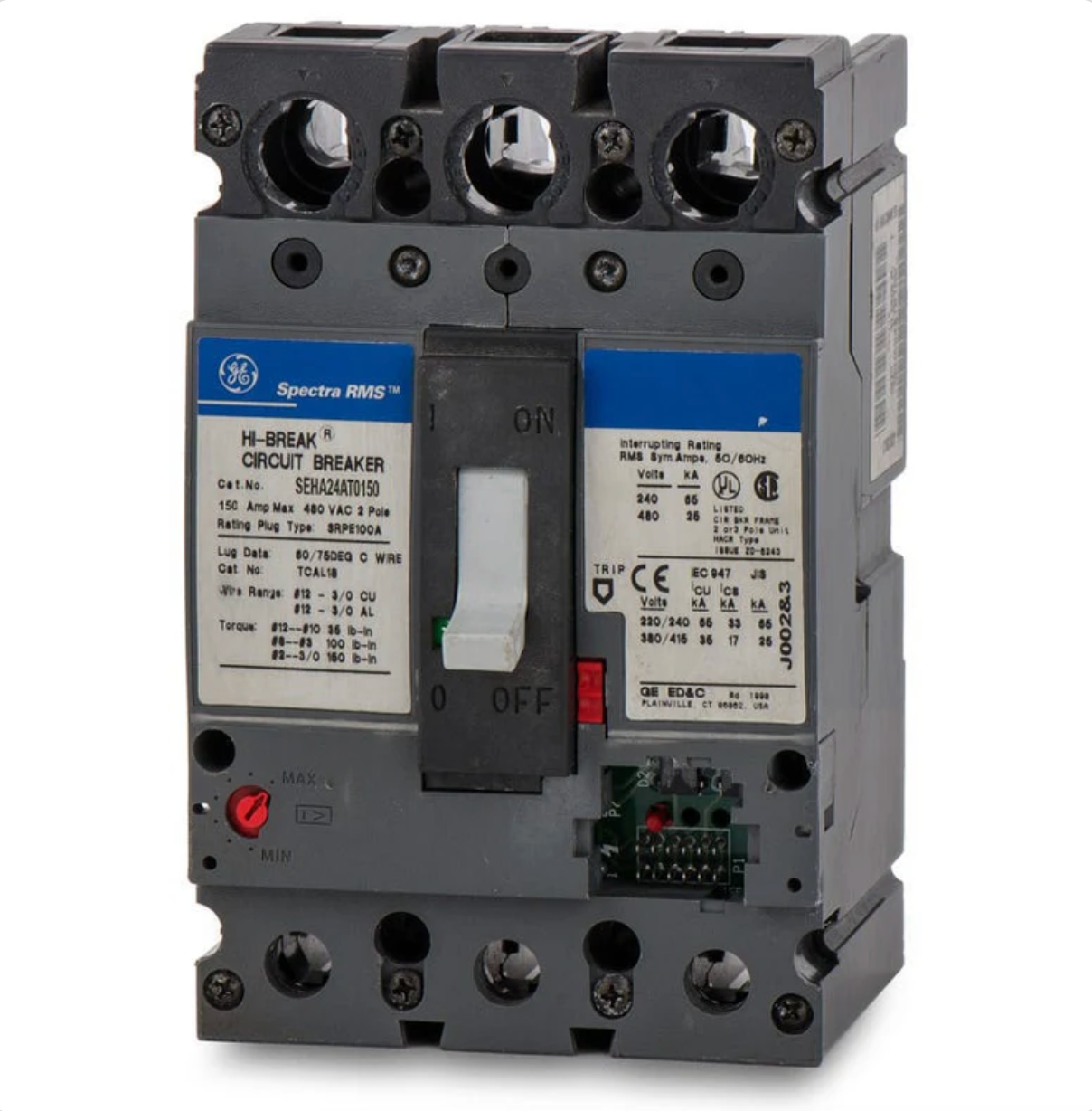 SEHA24AT0150 | General Electric 150A 2-Pole 480V Spectra Series Solid-State Circuit Breaker