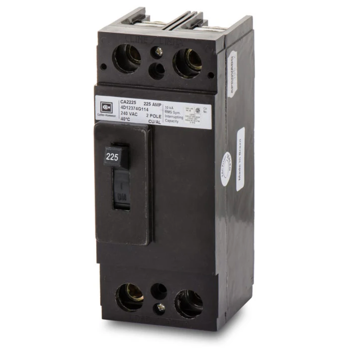 CA2125 | Eaton Cutler-Hammer 2-Pole 125A 240V Molded Case Circuit Breaker, 10kAIC